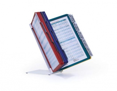 Stolný stojan na prezentačné tabule, s 20 prezentačnými tabuľami, DURABLE "VARIO®", mix farieb
