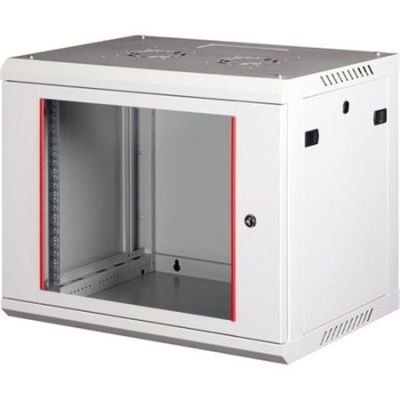 Rack skriňa, nástenná, 19", 9U, v demonte, LANDE "PROlineB", sivá