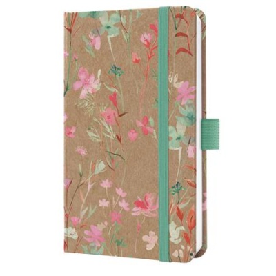 Diár, A6, týždenný, 2026, tvrdá obálka, SIGEL "Jolie", Green Floral Serenity