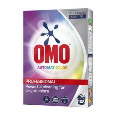 Prášok na pranie, 5,4 kg, OMO „Professional Automat Color“, na farebnú bielizeň