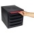Úložný box na dokumenty, plastový, 5-zásuvkový, EXACOMPTA "Ecobox ExoBlack", čierny