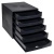 Úložný box na dokumenty, plastový, 5-zásuvkový, EXACOMPTA "Ecobox ExoBlack", čierny