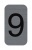 Informačná tabuľka, samolepiaca, 2,5x4,4 cm, hliníkový vzhľad, EXACOMPTA, č. 9