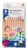 Farebné ceruzky, sada, trojhranné, hrubé, STAEDTLER "Noris® natural jumbo 1280N", 12 farieb