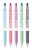 Gélové pero, sada, 0,33 mm, stláčací mechanizmus, pruhované telo, ZEBRA "Sarasa Clip Pastel", 5 pastelových farieb